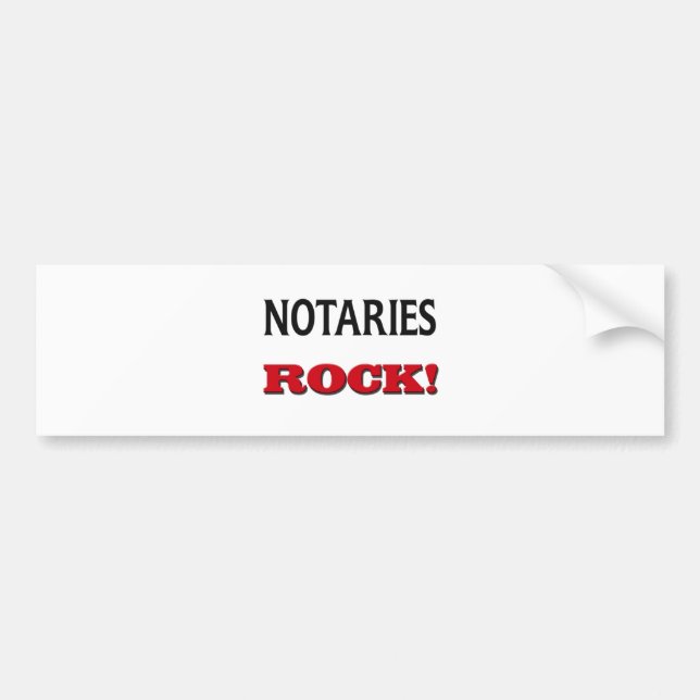 Notaries Rock Bumper Sticker (Front)
