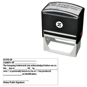 Notary Acknowledgement Self Inking Rubber Stamp