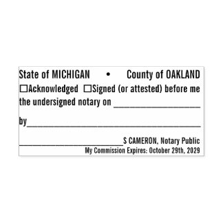 Notary Acknowledgement Stamp