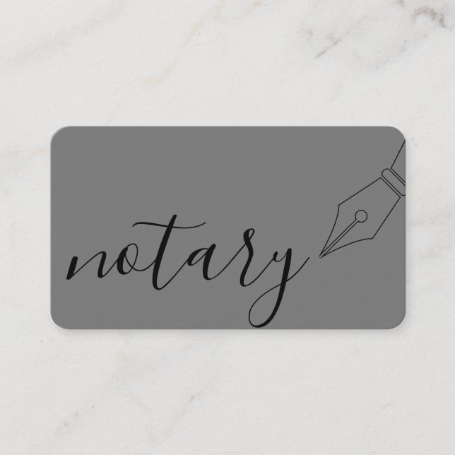 Notary Agent Nib Logo Tax Preparatory Book Keeping Business Card (Front)