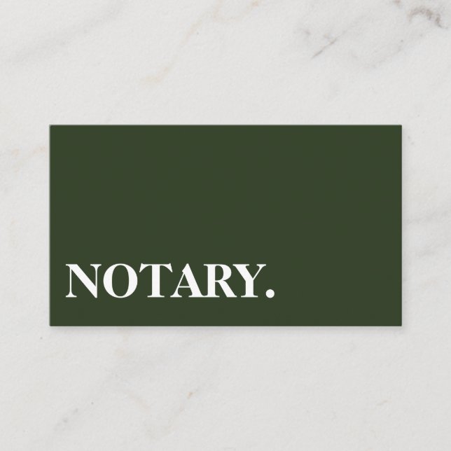 Notary Agent Pen Logo Freelance Calligraphy Writer Business Card (Front)
