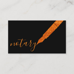 Notary Agent Pen Logo Freelance Calligraphy Writer Business Card