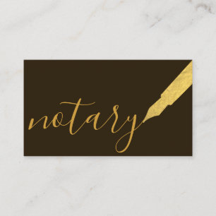 Notary Agent Pen Logo Freelance Calligraphy Writer Business Card