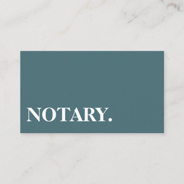 Notary Agent Pen Logo Freelance Calligraphy Writer Business Card (Front)
