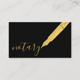Notary Agent Pen Logo Freelance Calligraphy Writer Business Card