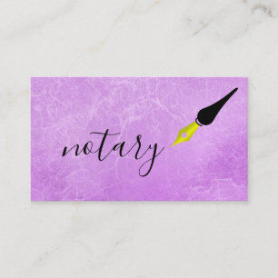 Notary Agent Pen Logo Freelance Calligraphy Writer Business Card