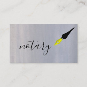 Notary Agent Pen Logo Freelance Calligraphy Writer Business Card