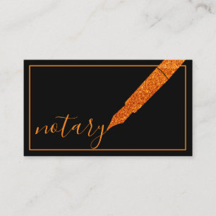 Notary Agent Pen Logo Freelance Calligraphy Writer Business Card