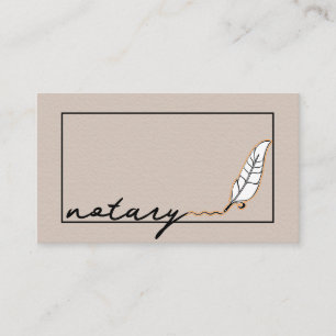 Notary Agent Pen Logo Freelance Calligraphy Writer Business Card