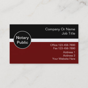 Notary Business Cards
