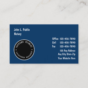 Notary Business Cards