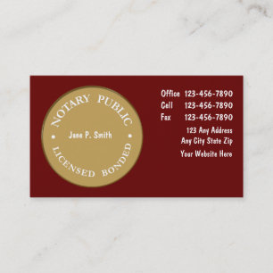 Notary Business Cards