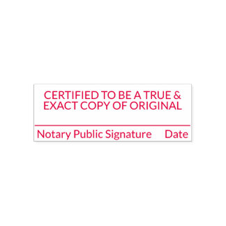 Notary Certified copy stamp