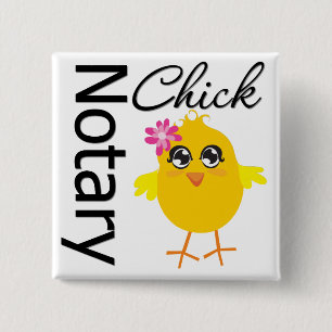 Notary Chick 15 Cm Square Badge