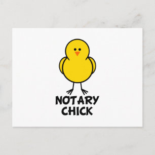 Notary Chick Postcard