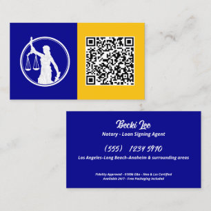 Notary Custom QR Business Card