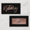 Notary elegant rose gold typography black