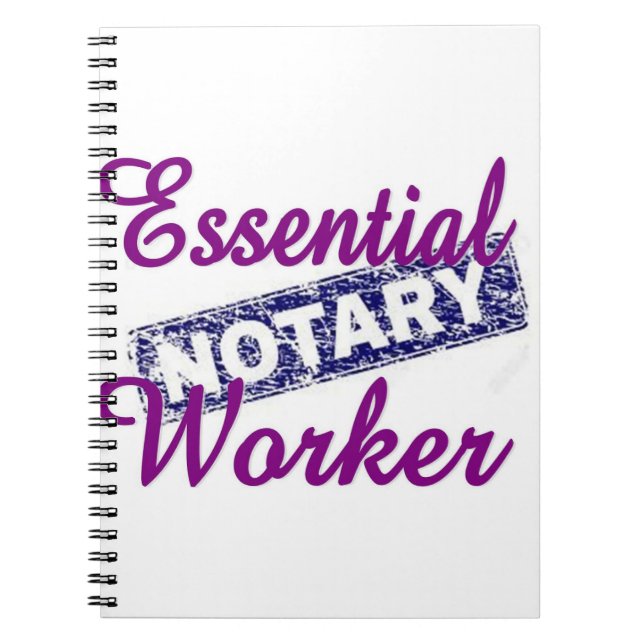 Notary Essential Worker Notebook (Front)
