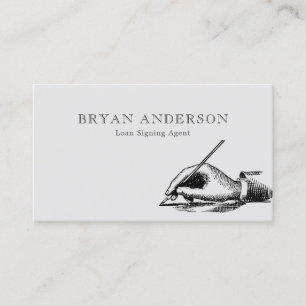 Notary Loan Signing Agent Business Card