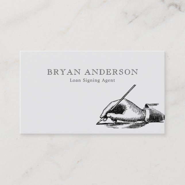 Notary Loan Signing Agent Business Card (Front)