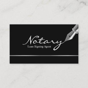 Notary Loan Signing Agent Business Card