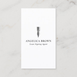 Notary Loan Signing Agent Business Card