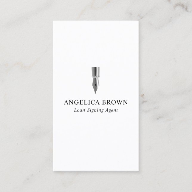 Notary Loan Signing Agent Business Card (Front)