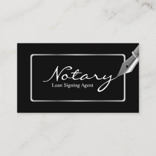 Notary Loan Signing Agent Business Card