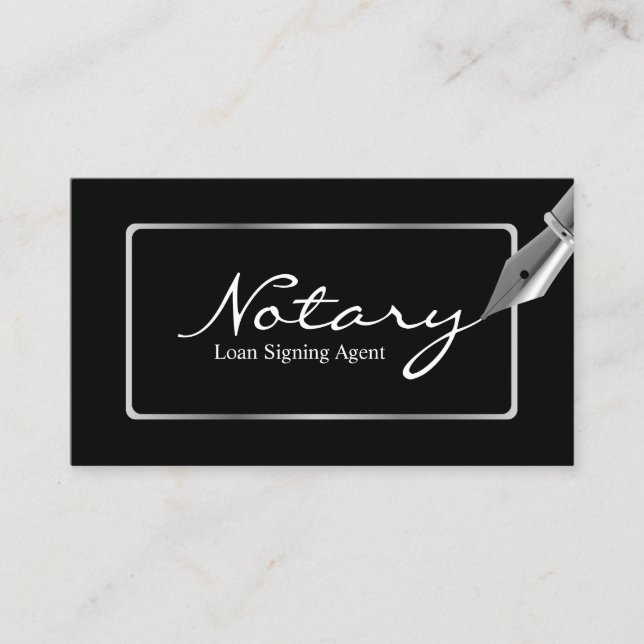Notary Loan Signing Agent Business Card (Front)