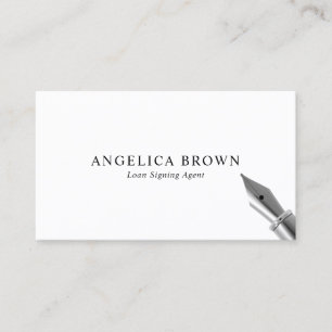 Notary Loan Signing Agent Business Card