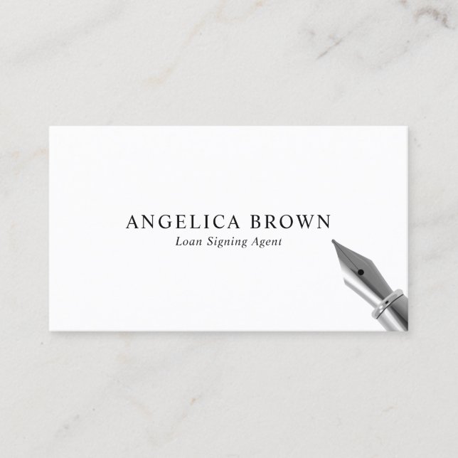 Notary Loan Signing Agent Business Card (Front)
