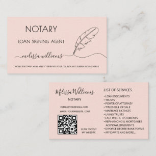 Notary Loan Signing Agent Business Card