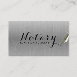 Notary Loan Signing Agent Business Card