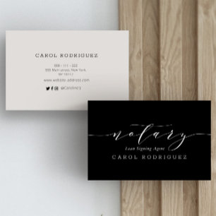 notary loan signing agent business card