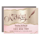 Notary Loan Signing Agent Modern Rose Gold Agate B