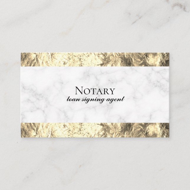 Notary Loan Signing Agent Professional Business Card (Front)