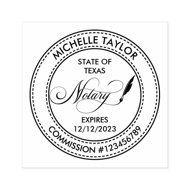 Notary Loan Signing Agent Professional Modern Rubb Rubber Stamp (Imprint)