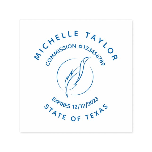 Notary Loan Signing Agent Professional Modern Rubb Self-inking Stamp (Design)