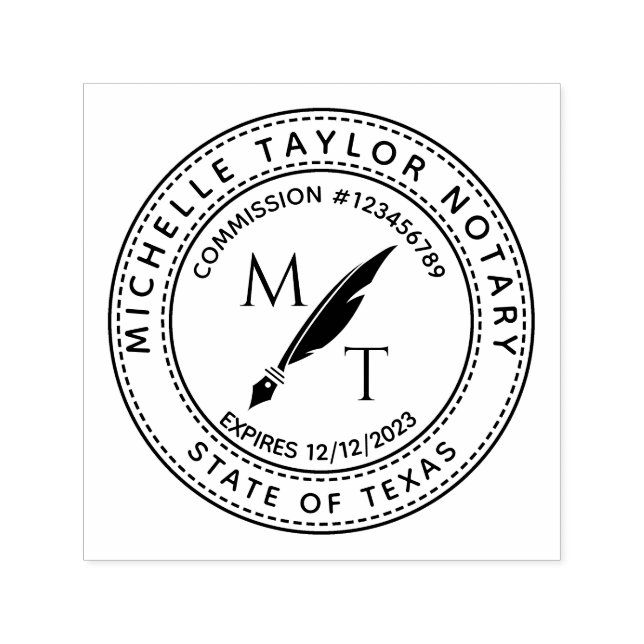 Notary Loan Signing Agent Professional Modern Rubb Self-inking Stamp (Design)