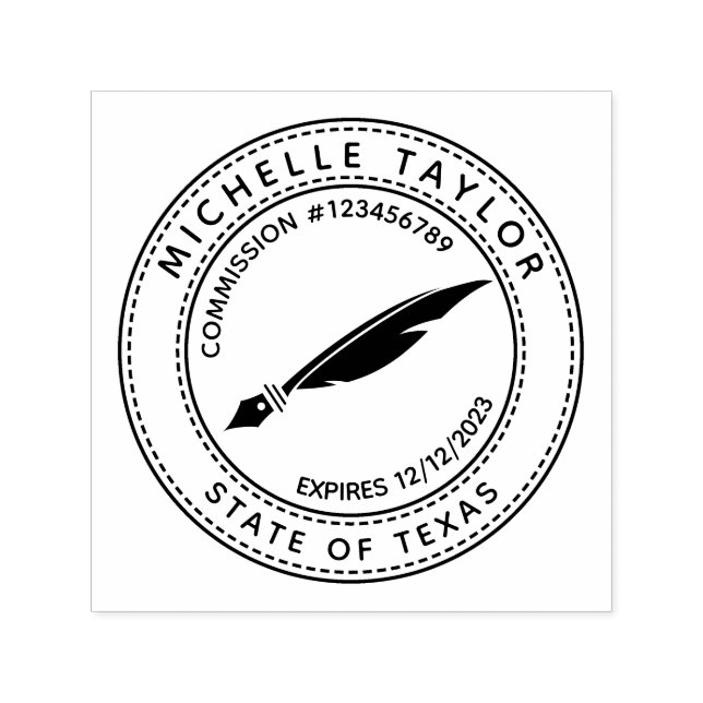 Notary Loan Signing Agent Professional Modern Rubb Self-inking Stamp (Design)