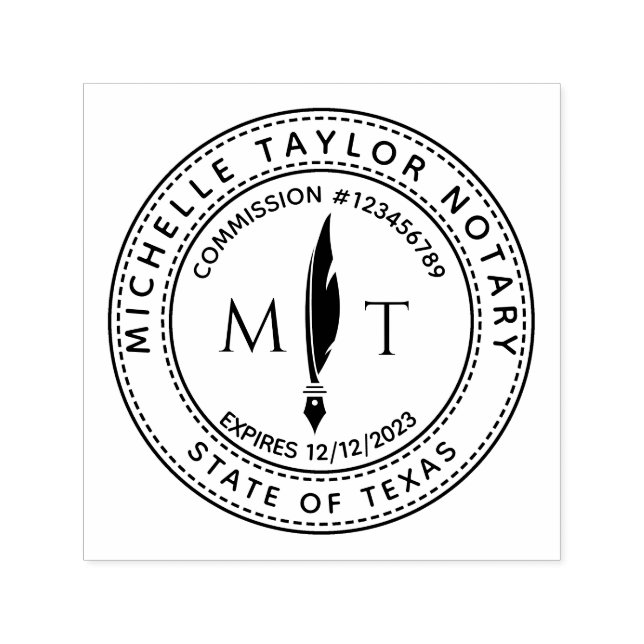 Notary Loan Signing Agent Professional Modern Rubb Self-inking Stamp (Design)