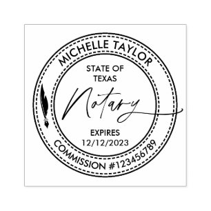 Notary Loan Signing Agent Professional Modern Rubber Stamp