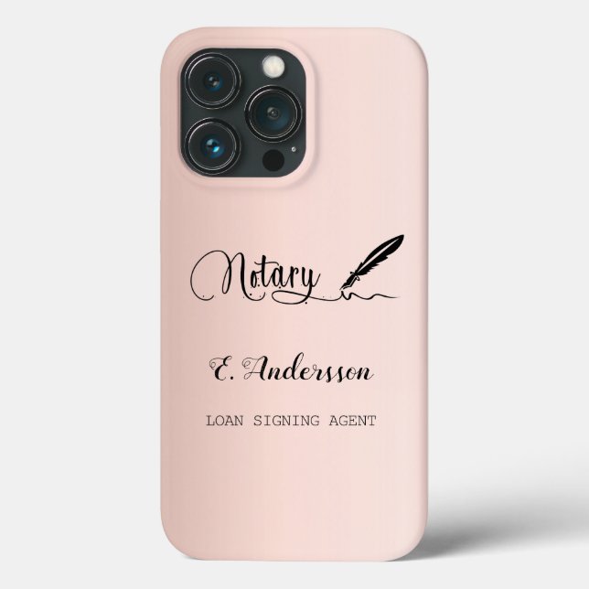 Notary loan signing agent rose gold black Case-Mate iPhone case (Back)