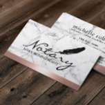 Notary Loan Signing Agent Rose Gold Border Marble Business Card<br><div class="desc">Notary Loan Signing Agent Rose Gold Border Marble Business Cards.</div>