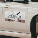 Notary Loan Signing Agent Rose Gold Border Marble Car Magnet<br><div class="desc">Notary Loan Signing Agent Rose Gold Border Marble Car Magnet.</div>