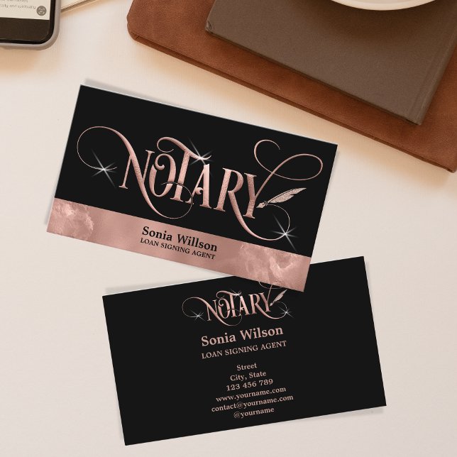 Notary Loan Signing Mortgage Insurance Agent Business Card (Creator Uploaded)