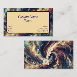 Notary Modern Abstract Art Business Card