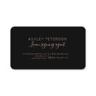 Notary modern rose gold typography black