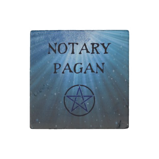 Image of Notary Pagan Water Stone Magnet