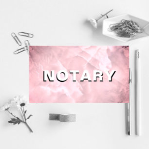 *~* NOTARY PHOTO Dusty Pink MARBLE Signing Agent Business Card